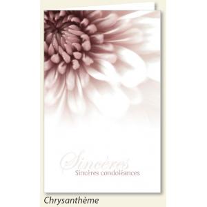 Carte de Condoléances Chrysanthème